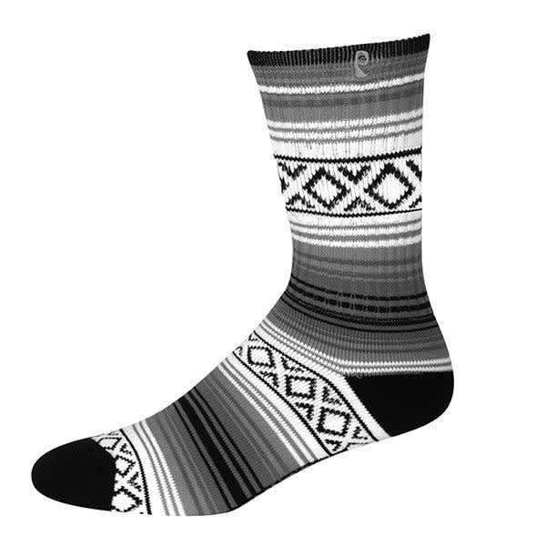 Psockadelic Mexican Blanket Socks - Grey/Black/White